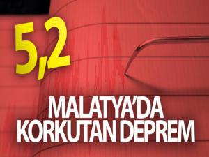 Malatya'da 5,2 büyüklüğünde deprem