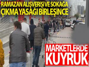 Marketlerde kuyruk