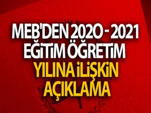 MEB: '2020-2021 eğitim öğretim yılına ilişkin değerlendirme süreci nihai aşamadadır'