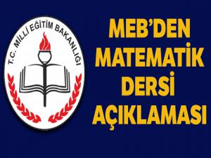 MEB'den açıklama: Matematik zorunlu ders