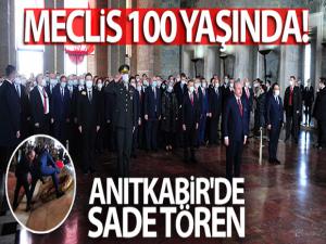 Meclis 100 yaşında! Anıtkabir'de sade tören