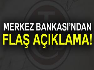 Merkez Bankası'ndan flaş açıklama!