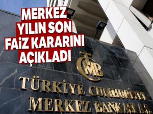 Merkez Bankası politika faizini sabit tuttu