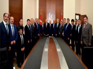 MHP Bayburt heyeti, Bahçeli'yi ziyaret etti