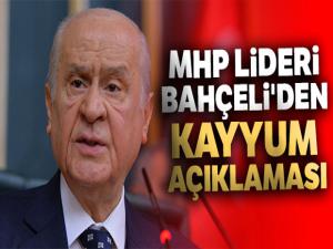 MHP lideri Bahçeli'den kayyum açıklaması