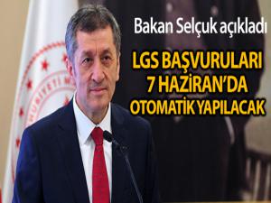 Milli Eğitim Bakanı Ziya Selçuk: '7 Haziran 2020'de LGS'nin başvurularını otomatik olarak yapacağız'