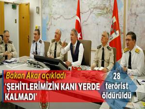 Milli Savunma Bakanı Akar: '28 PKK/YPG'li terörist etkisiz hale getirildi'