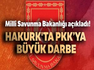 Milli Savunma Bakanlığı: 'Hakurk'ta PKK'ya büyük darbe'