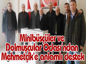 Minibüsçüler ve Dolmuşçular Odasından Mehmetçike anlamlı destek