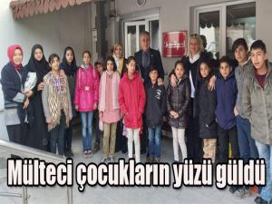 Mülteci çocukların yüzü güldü