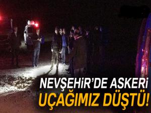 Nevşehir'de askeri uçak düştü!