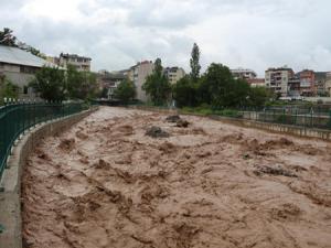 Oltu Çayı taştı