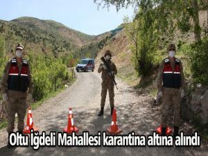 Oltu İğdeli Mahallesi karantina altına alındı