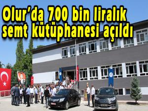 Olurda 700 bin liralık semt kütüphanesi açıldı