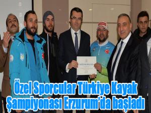 Özel Sporcular Türkiye Kayak Şampiyonası Erzurumda başladı