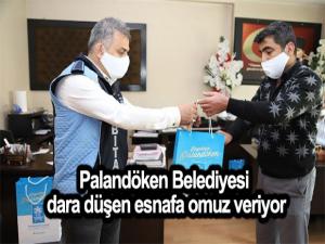 Palandöken Belediyesi dara düşen esnafa omuz veriyor