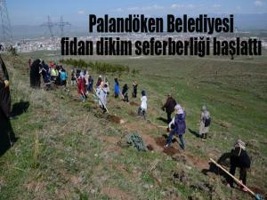 Palandöken Belediyesi fidan dikim seferberliği başlattı