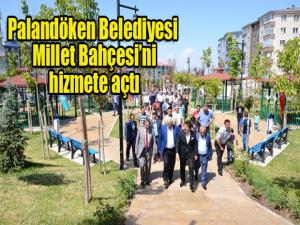 Palandöken Belediyesi Millet Bahçesini hizmete açtı