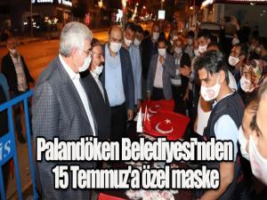 Palandöken Belediyesi'nden 15 Temmuz'a özel maske