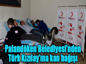 Palandöken Belediyesinden Türk Kızılayına kan bağışı