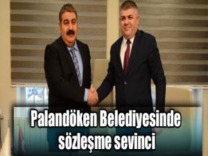 Palandöken Belediyesinde sözleşme sevinci