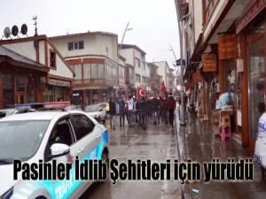 Pasinler İdlib Şehitleri için yürüdü