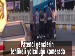 Patenci gençlerin tehlikeli yolculuğu kamerada