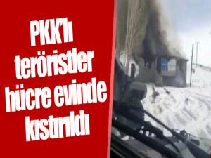 PKK'lı teröristler hücre evinde kıstırıldı