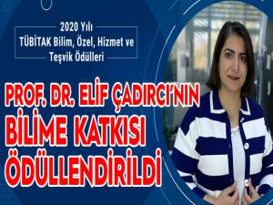 Prof. Dr. Elif Çadırcının bilime katkısı ödüllendirildi