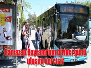 Ramazan Bayramının birinci günü ulaşım ücretsiz