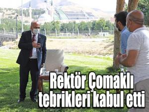 Rektör Çomaklı tebrikleri kabul etti