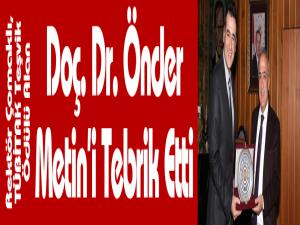 Rektör Çomaklı, TÜBİTAK Teşvik Ödülü Alan Doç. Dr. Önder Metini Tebrik Etti