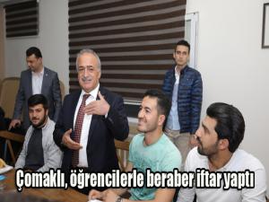 Rektör Prof. Dr. Çomaklı öğrencilerle iftar yemeğinde bir araya geldi