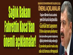 Sağlık Bakanı Fahrettin Koca'dan önemli açıklamalar!