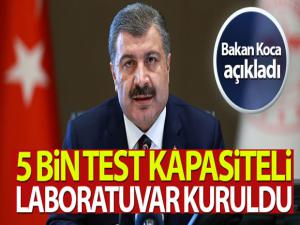 Sağlık Bakanı Koca: 'Gebze'de günlük 5 bin test kapasiteli laboratuvar kurduk'