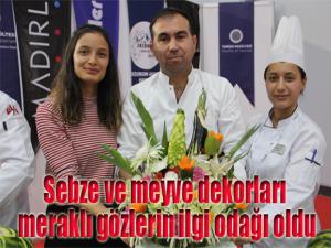 Sebze ve meyve dekorları meraklı gözlerin ilgi odağı oldu