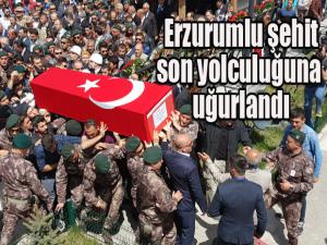 Şehit özel harekat polisi Erzurumda son yolculuğuna uğurlandı