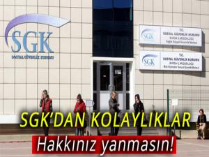 SGKdan kolaylıklar