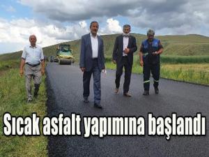 Sıcak asfalt yapımına başlandı