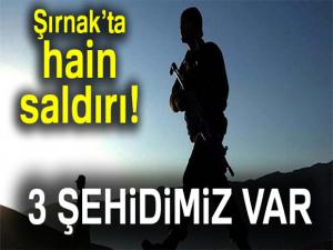 Şırnakta hain saldırı: 3 şehit, 1 yaralı