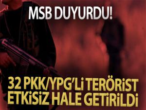 Sızma girişiminde bulunan 32 PKK'lı terörist öldürüldü