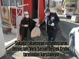 Sokağa çıkamayan vatandaşların ihtiyaçları 'Vefa Sosyal Destek Grubu' tarafından karşılanıyor