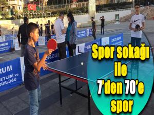 Spor sokağı ile 7den 70e spor