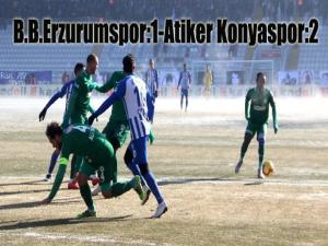 Spor Toto Süper Lig: B.B. Erzurumspor: 1 - Atiker Konyaspor: 2 (Maç sonucu)