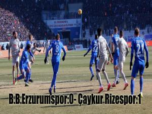 Spor Toto Süper Lig: BB Erzurumspor: 0 - Çaykur Rizespor: 1 (Maç sonucu)