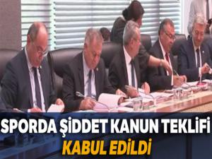 Sporda Şiddet ve Düzensizliğin Önlenmesine Dair Kanun Teklifi Adalet Komisyonu'nda kabul edildi