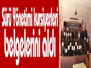 Sürü Yönetimi kursiyerleri belgelerini aldı