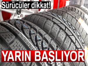 Sürücüler dikkat! Zorunlu kış lastiği' uygulaması yarın başlıyor