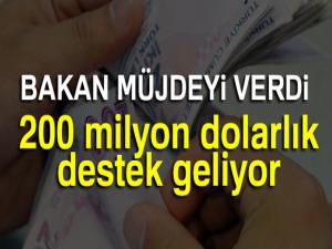 Tarım için 200 milyon dolarlık destek