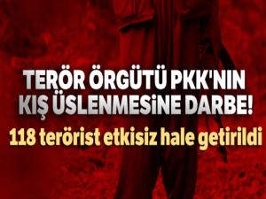 Terör örgütü PKK'nın kış üslenmesine darbe! Son operasyonlarda 118 terörist etkisiz hale getirildi